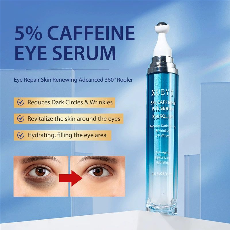 Caffeine Eye Serum - เซรั่มบำรุงรอบดวงตา 5% คาเฟอีน บำรุงผิวชุ่มชื้น ครีมลูกกลิ้งใต้ตา 360