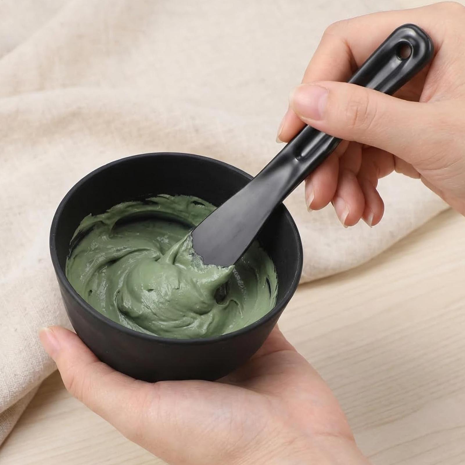 Skincare Ingredients Checker - ชุดชามซิลิโคนสำหรับมาส์กหน้า พร้อมไม้พายผสมมาส์ก ชามผสมผงมาส์กขนาดใหญ่ อุปกรณ์ทำมาส์ก DIY ชุดดูแลผิวหน้า